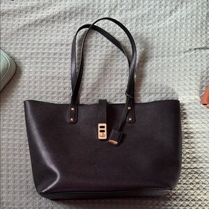 MK Black Leather Tote Bag